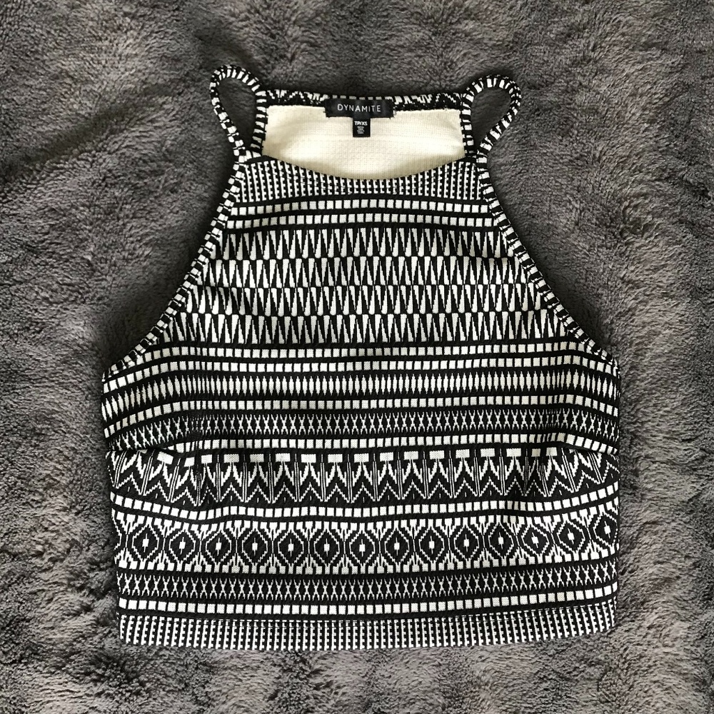 2/$25 Dynamite Patterned Crop Top